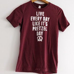 The Office Pretzel Day Maroon T-Shirt Size S